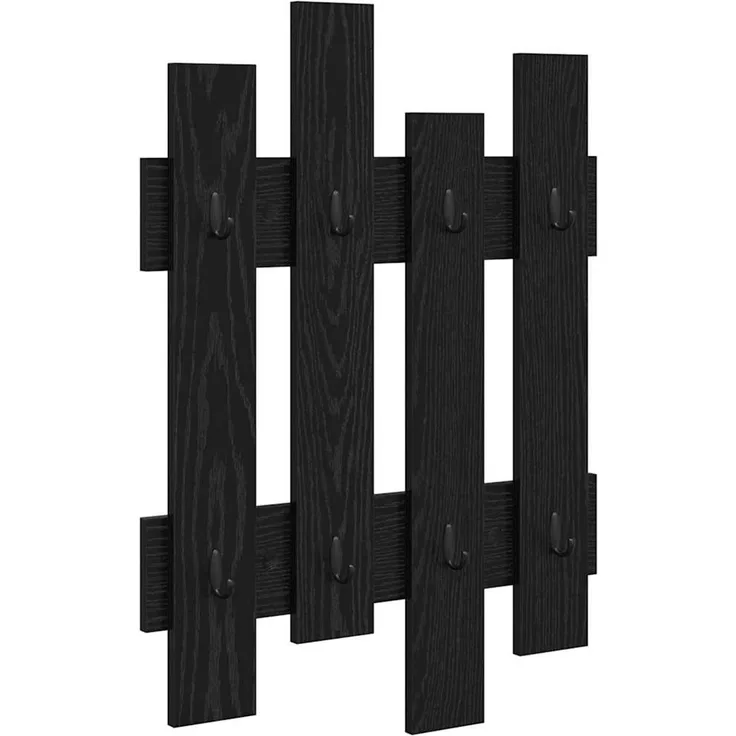 vidaXL Wandmontierter nachttisch Schwarz Eichen-Optik 60 x 3 x 82 cm 874476