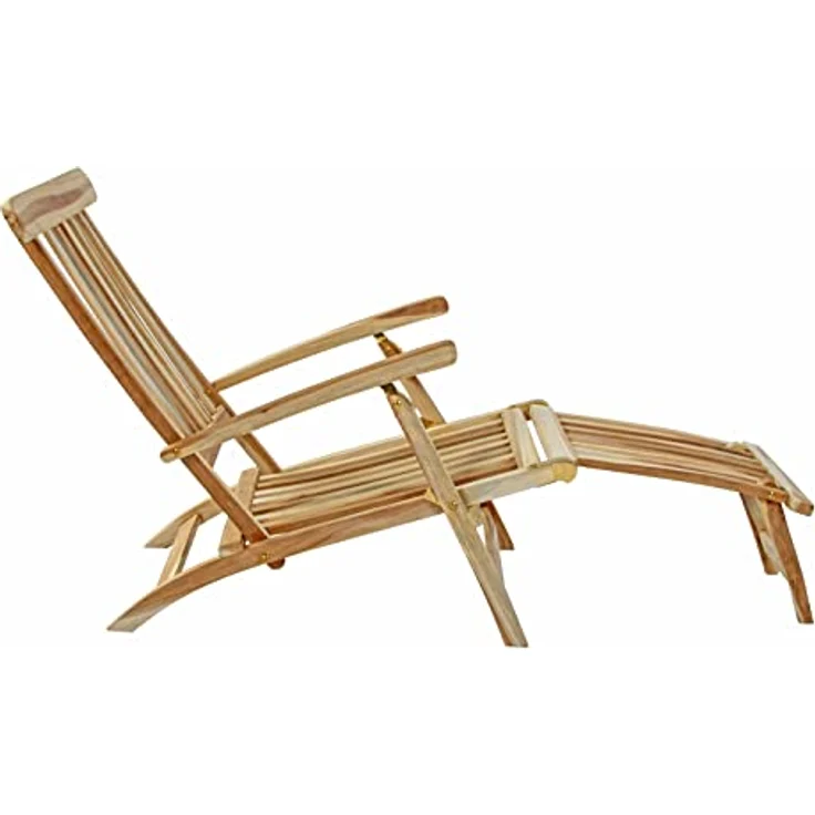 SAM 2er Set Gartenliege Puccon, verstellbare Sonnenliege, Teakholz massiv, Liegestuhl klappbar, Deckchair/Holzliege ideal für Balkon, Terrasse und Garten – Bild 4