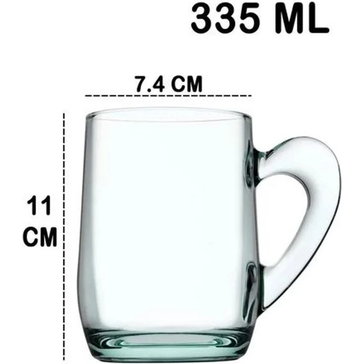 Hermia Concept 'PB-55521-Y' Gläser-Set (2-teilig), Transparent, 7,4 x 7,4 x 11 cm, 355 ml – Bild 2