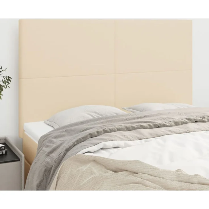 vidaXL Kopfteile 4 Stk. Creme 72 x 5 x 78/88 cm Stoff 3116055 – Bild 1