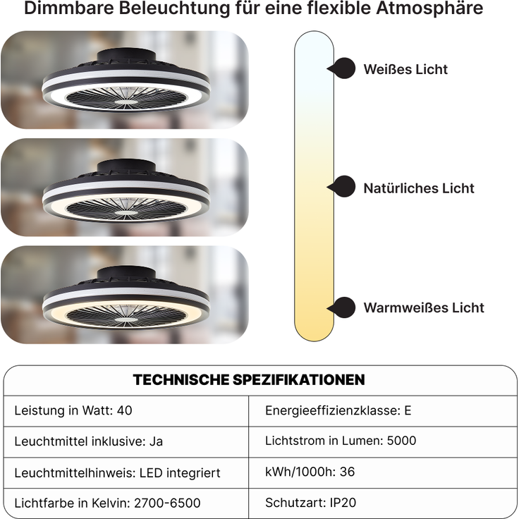 Brilliant AG Leuchten G99280-06 Palmero LED Deckenleuchte mit Ventilator RGBW – Bild 7