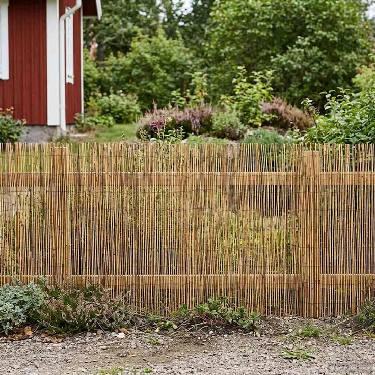 vidaXL Gartenzaun 600 x 100 cm Schilf Kohlenstoff 42031262 – Bild 3