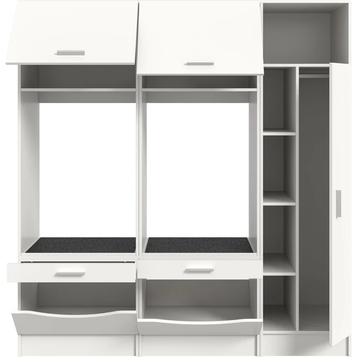 Waschmaschienenumbau Set (B/H/T: 183x195x68 cm) in weiß Nachbildung – Bild 3