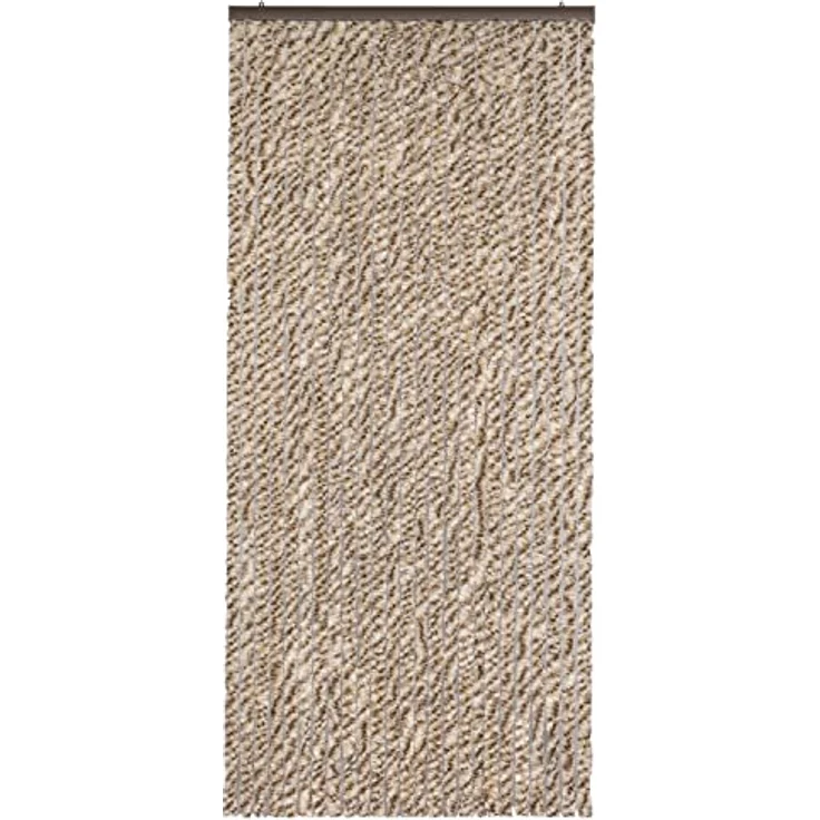 Moritz Flauschvorhang aus Chenille 100 x 230 cm braun grau meliert Türvorhang als Fliegenschutz Insektenschutz für Camping Wohnwagen – Bild 5