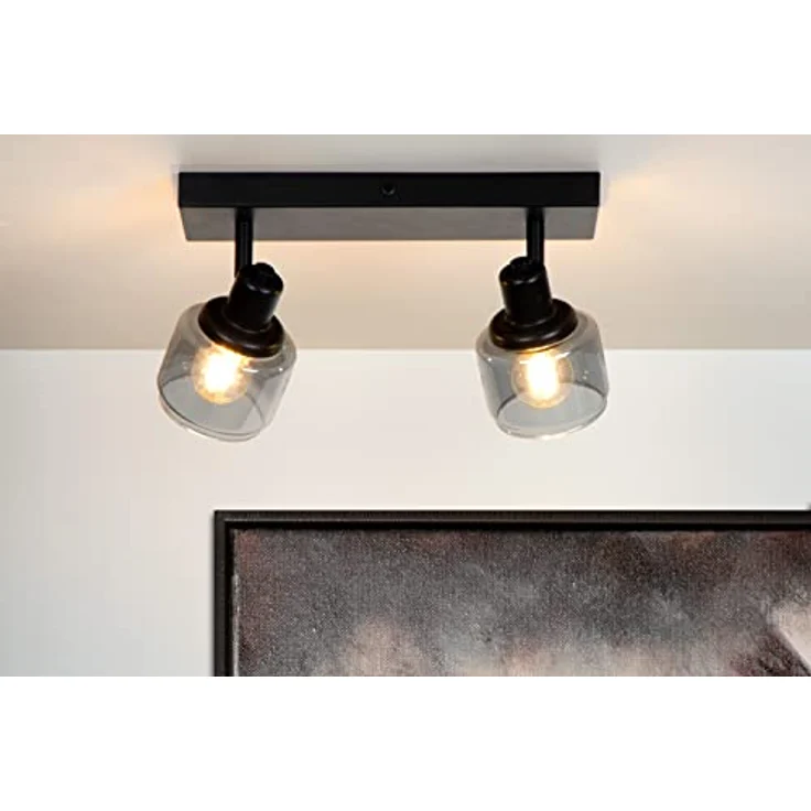 LUCIDE BJORN Deckenstrahler 2xE14, schwarz, modernes Design – Bild 3
