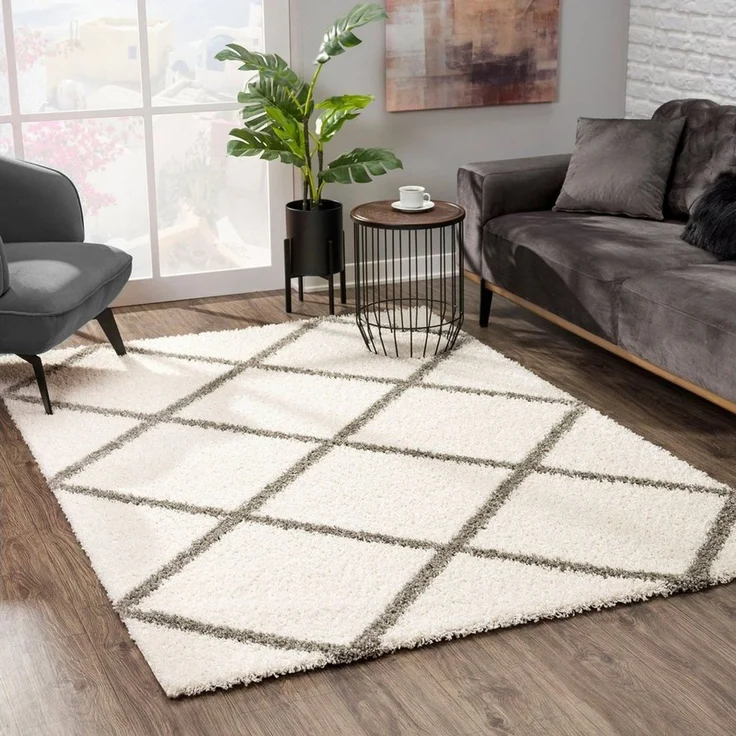 Sanat Hochflor-Teppich Madrid 1, auch in Rund erhältlich, rechteckig, Höhe: 30 mm, Wohnzimmer, Langflor, Shaggy Teppich – Bild 1