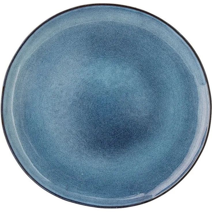 Bloomingville Speiseteller Bloomingville Sandrine Speiseteller Blue Steingut (1 Teller)