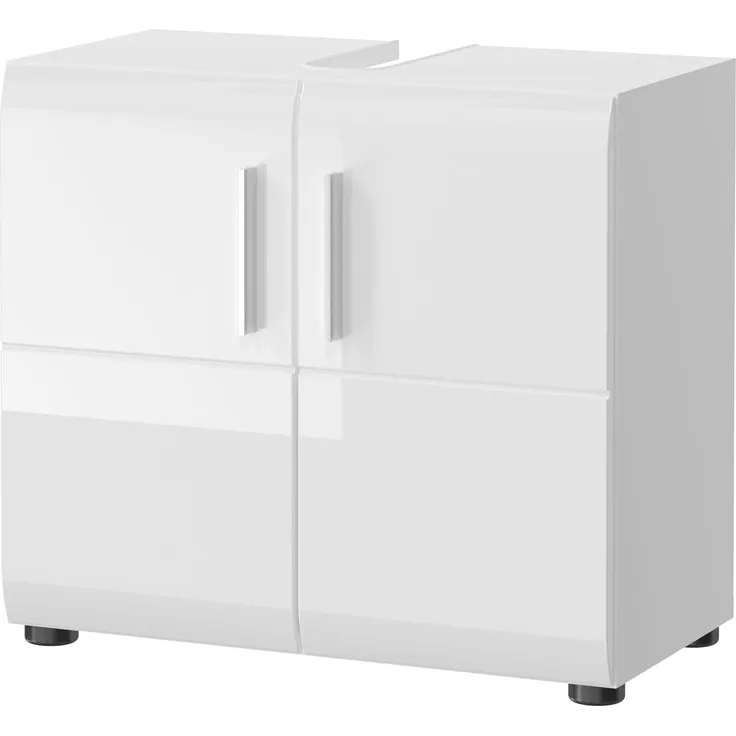Waschbeckenunterschrank Hunter in weiß Hochglanz 60 cm