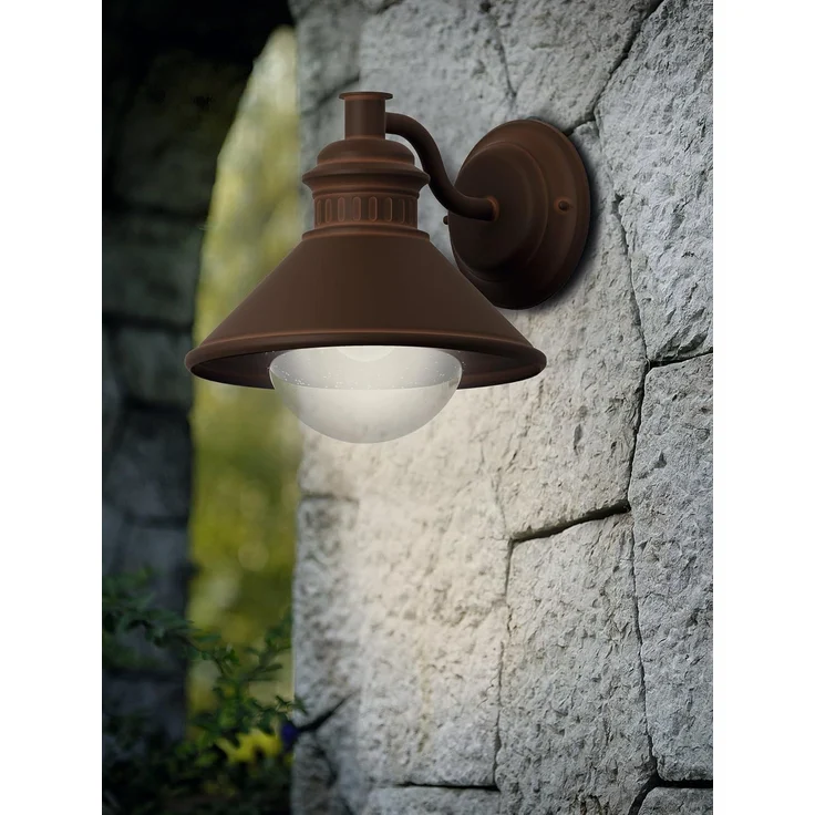 Eglo 96262 Outdoor Wandleuchte ALBACETE braun, kupfer klar L:26,5cm H:25,5cm T:28cm IP44 – Bild 3