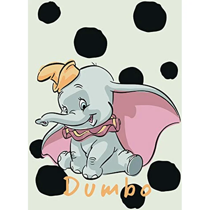 Komar Disney Wandbild Dumbo Dots, Kinderzimmer Dekoration, Kunstdruck 50x70cm ohne Rahmen, hochwertiger Druck auf Premium-Poster Fotopapier – Bild 1