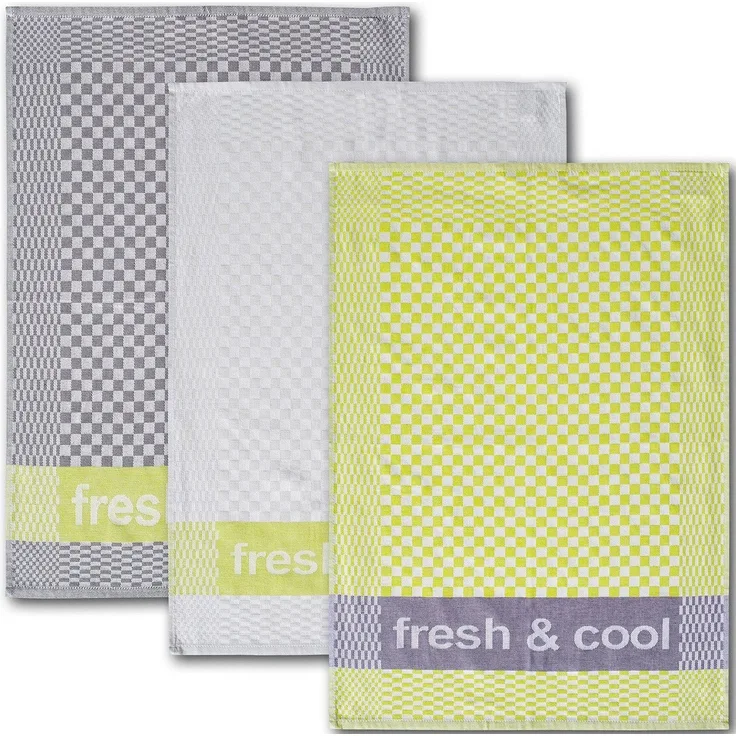 Dyckhoff Geschirrtuch Fresh & Cool, Maße je Tuch ca. 50x70 cm, (Set, 6-tlg), mit drei verschiedenen Motiven