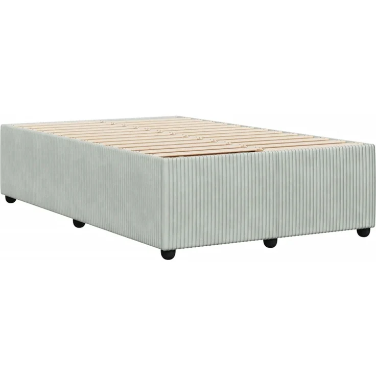 vidaXL Bettgestell ohne Matratze Hellgrau 120x200 cm Samt 3285000 – Bild 6