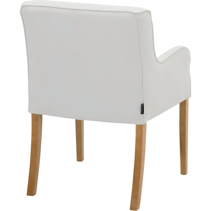 Polsterstuhl Katryn Flachgewebe creme – Bild 4