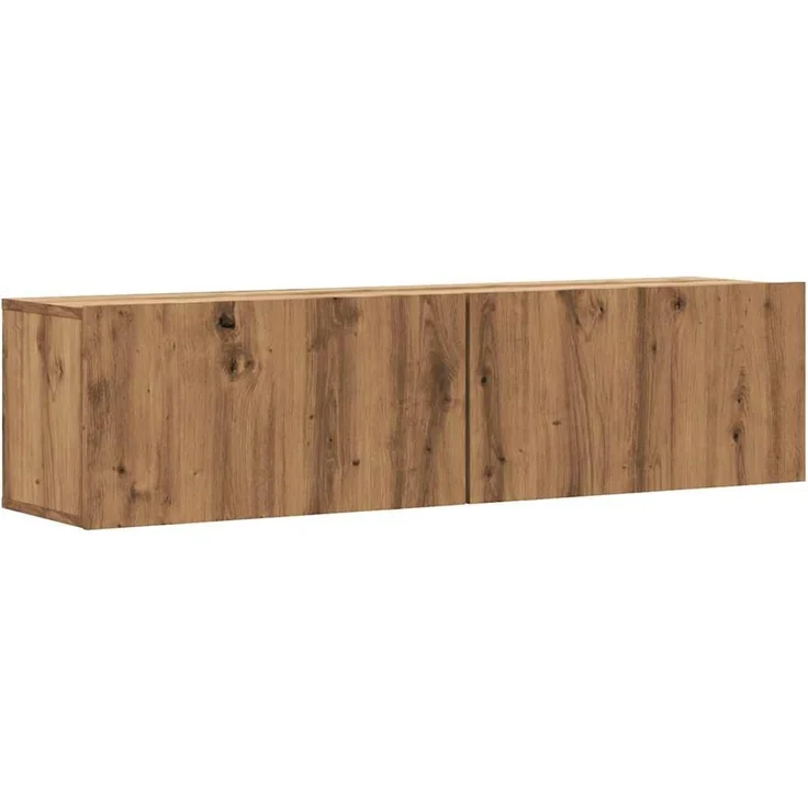 TV-Wandschrank, TV-Hängeboard Fernsehschrank Artisan-Eiche 120x30x30 cm Holzwerkstoff – Bild 2