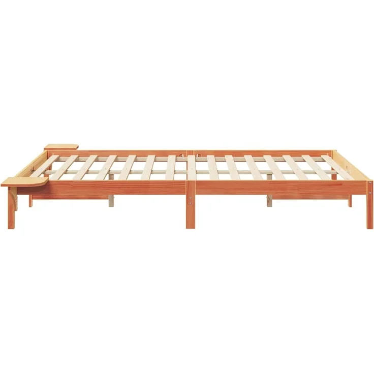 vidaXL Bettgestell mit Nachttischen Wachsbraun 160 x 210 cm 873231 – Bild 5