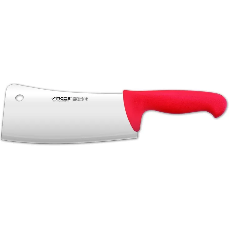 Arcos 296722 Hackmesser, Acier_inoxydable, rot