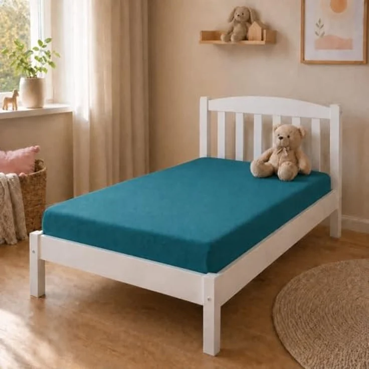 leevitex® Spannbettlaken Spannbettlaken Kinder Spannbettlaken Premium 170 g/m², Gummizug: Rundumgummizug, (2 Stück), schwer & blickdicht, 100% Baumwolle, 70 x 140 cm – Bild 2