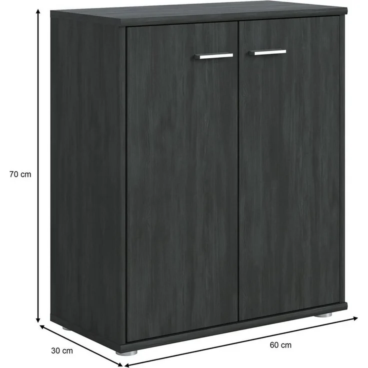CARO-Möbel Highboard TOMMY, Kommode Sideboard Schrank in verschiedenen Farben 2 Türen Wohnzimmer A – Bild 3