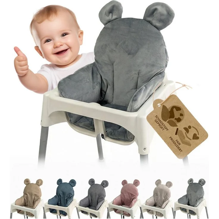 BambiniWelt by Rafael K. Hochstuhlauflage Sitzbezug Kissen Ersatzbezug kompatibel mit Ikea Hochstuhl Antilop M2, weich, waschbar, langlebig – Bild 1