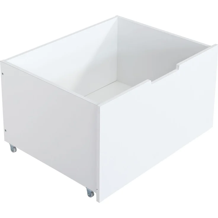 Kinder Hausbett 90x200 halbhoch mit Dach & 2 Schränken - Weiß+Natur, mit Treppe,Sicherheitszaun, Stauraum,Spielbett – Bild 9