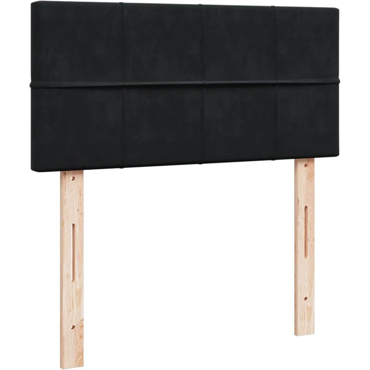 vidaXL Boxspringbett mit Matratze Schwarz 90x200 cm Samt 3287652 – Bild 5