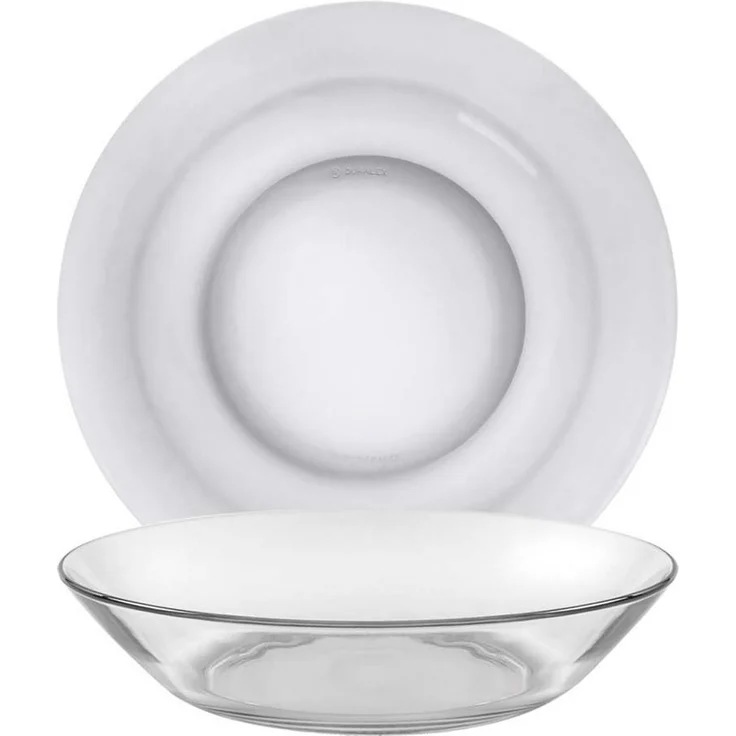 Duralex Suppenteller Lys, Teller tief 23cm Glas gehärtet transparent 6 Stück – Bild 3