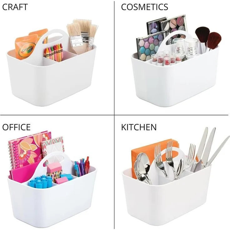 tragbarer Organizer Aufbewahrungsbox Bastel + Näh Material mDesign weiß – Bild 7