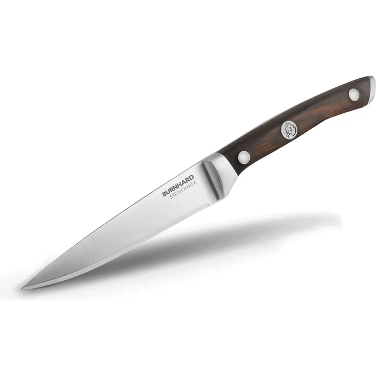 BURNHARD Steakmesser-Set 4-tlg mit Einstich-Thermometer, klappbar, Schwarz, Braun – Bild 7