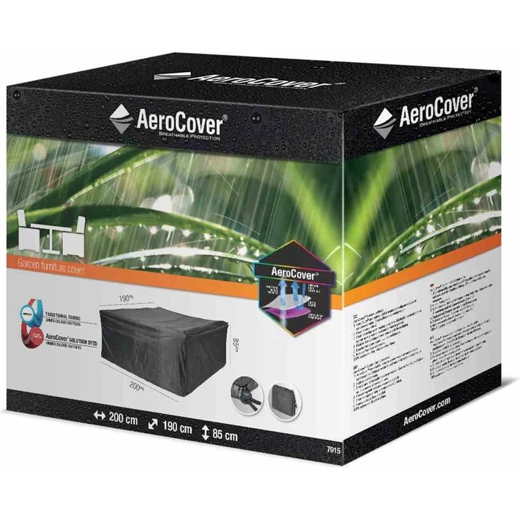 AeroCover Schutzhülle für Sitzgruppen 200x190x85 cm Schutzhaube Gartentisch Tischhülle – Bild 3
