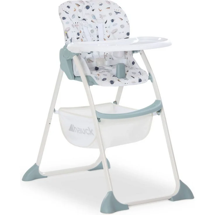 Hauck Kinder Hochstuhl Sit N Fold ab 6 Monate bis 15 kg, Klappbarer Hochstuhl, mit Tisch, Einhändig Verstellbare Rückenlehne, Ultra Leicht, Großer Korb, Space Weiß – Bild 5
