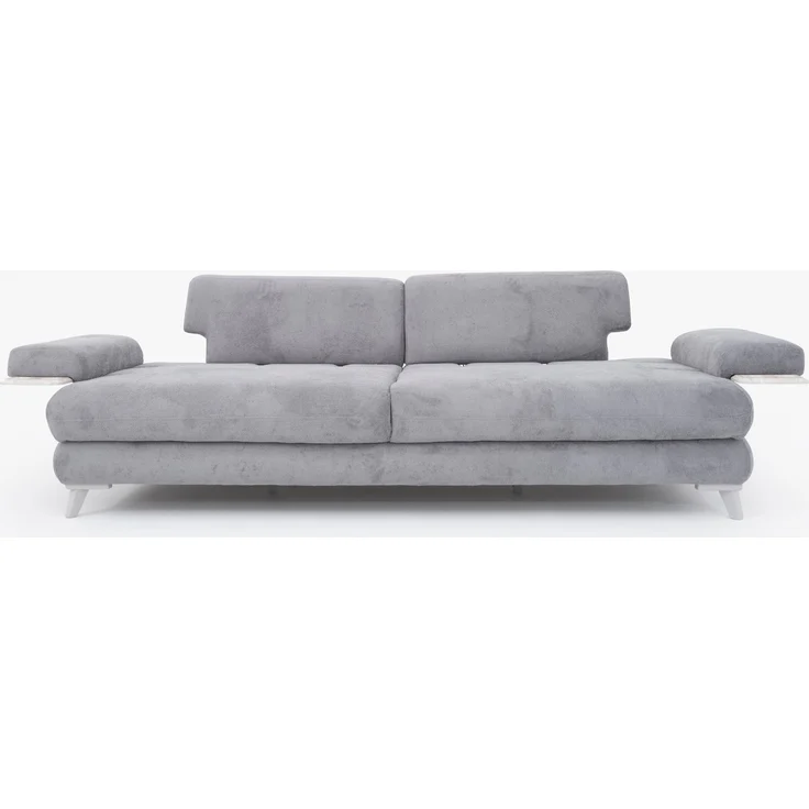 Sitzgruppe/Sofa Set - Wohnzimmergarnitur "Vanda" 3+3+1-Grau/Weiß – Bild 7