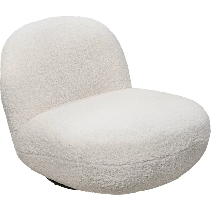 Drehsessel Chris ED Exciting Design Farbe Cream – Moderner Mikrofaser-Sessel mit Nosagfederung – Bild 2