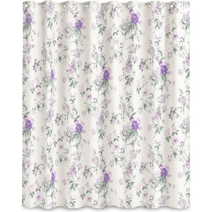 Duschvorhang mit Blumen-Digitaldruck wasserabweisend Mehrfarbig, 180x200 cm