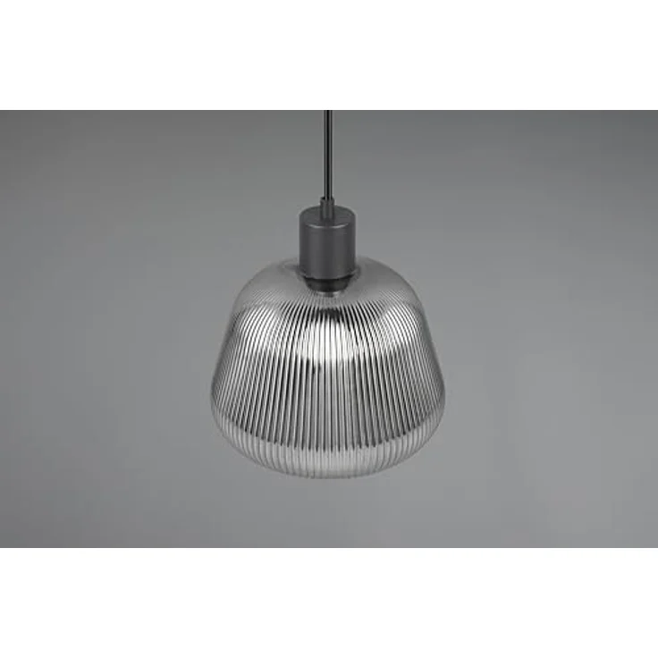 Trio Leuchten Pendelleuchte Tarifa E27, schwarz matte Metall-Glas-Kombination, Ø 22 cm, max. 25W – Bild 6