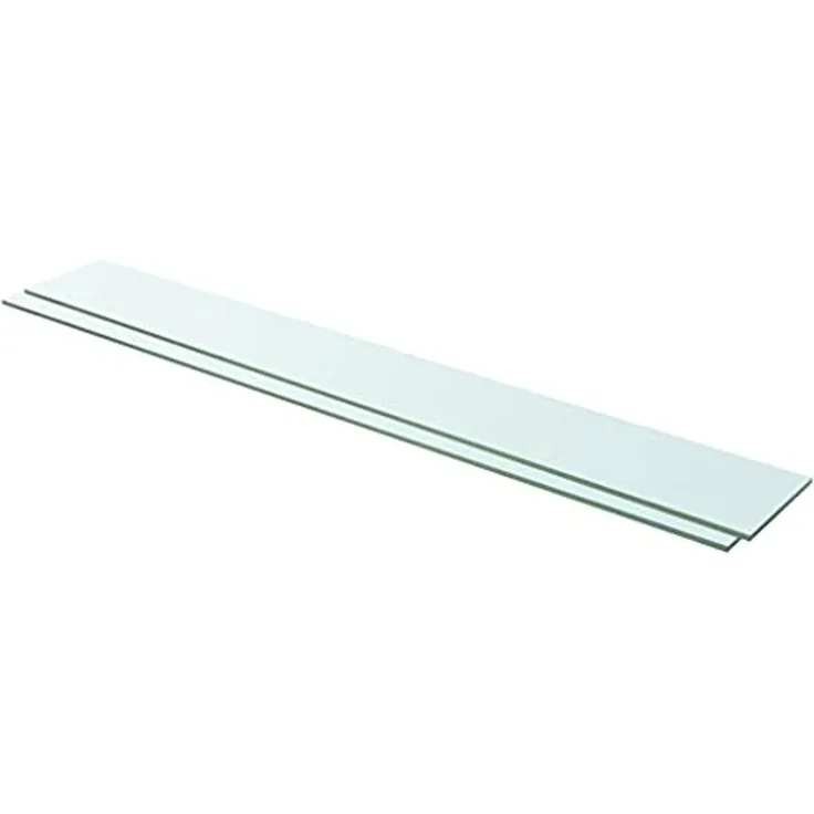 vidaXL Regalböden 2 Stk. Glas Transparent 110x15 cm 3051588