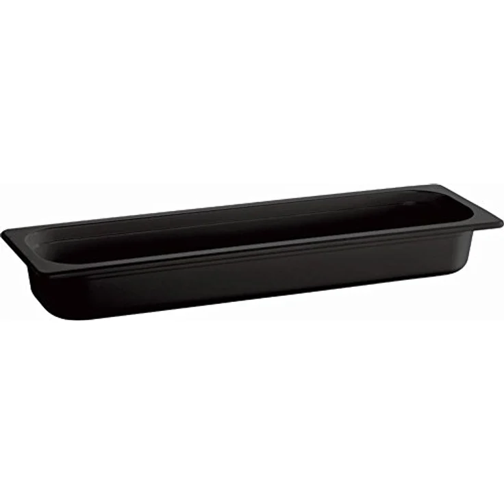 APS Ecoline GN-Behälter GN 2/4, schwarz, 3,00 Liter, 65 mm tief mit Stapelnocke – Bild 2