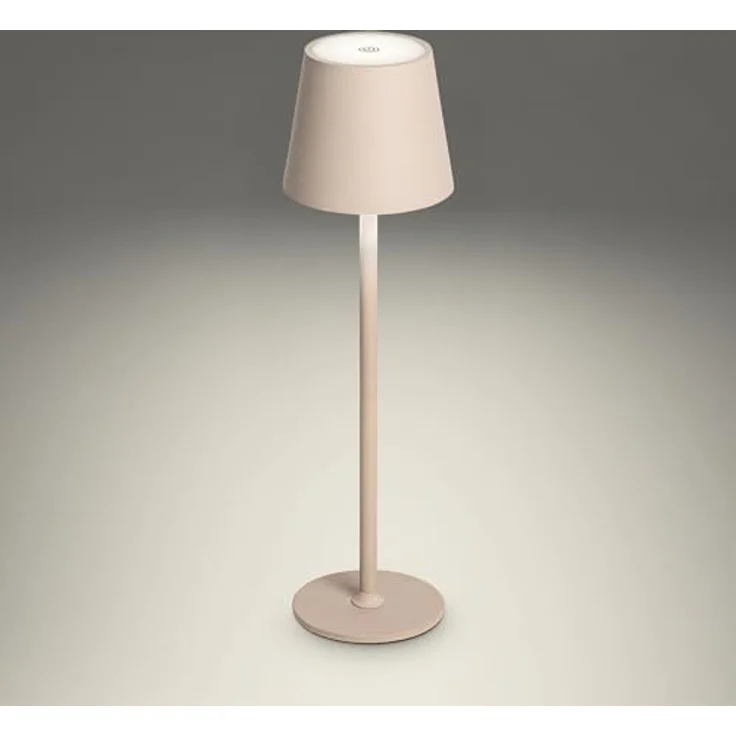 Idena 50152 Touch LED Tischlampe beige, dimmbar mit USB-Anschluss und drei Farbmodi, 24-38 cm höhenverstellbar – Bild 7