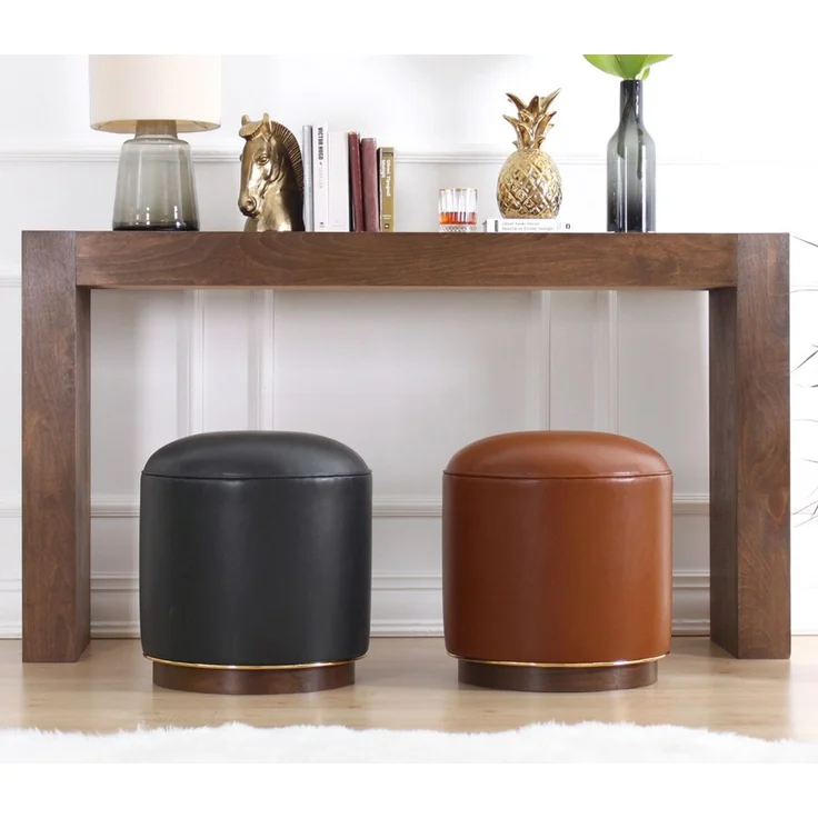 Hanah Home 'Milotte - Anthracite' Pouffe, Anthrazit, 42 x 43 x 42 cm – Bild 4