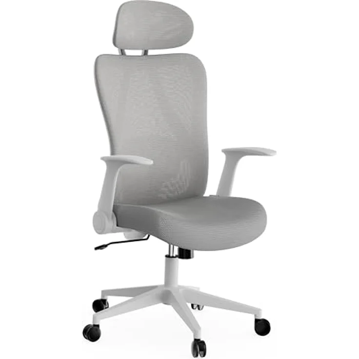 SENSE7 Gaming Stuhl Bürostuhl Ergonomisch Schreibtischstuhl Office Chair Chefsessel Drehstuhl Schreibtischsessel Verstellbar für Home Office Gamer PC bis 150kg Computerstuhl Bürosessel - Noxo Grau – Bild 1