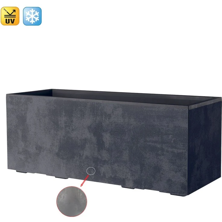 XXL Pflanzkasten Millennium 100 L in Anthrazit mit Tolle Naturstein Optik – Bild 1