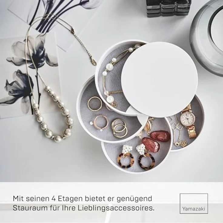 Yamazaki Schmuckkästchen 4 Ebenen - Weiß – Bild 4