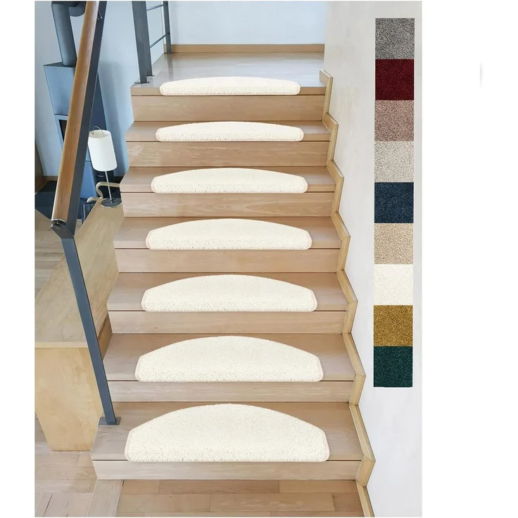 Metzker® Stufenmatte Stufenmatten Emphoria Halbrund Einzeln und Sparset's, halbrund, Höhe: 15 mm, 15 Stück im Set - Creme – Bild 1