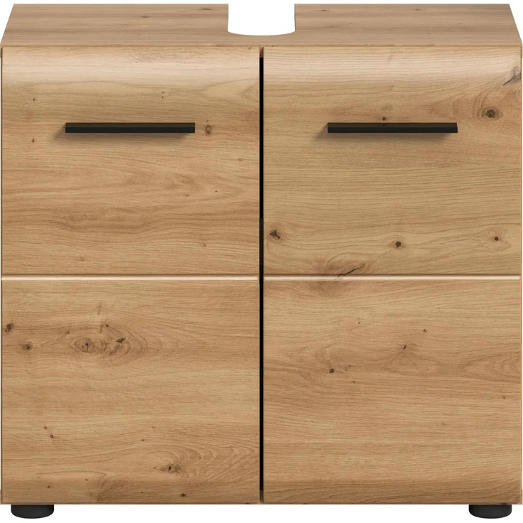 Waschbeckenunterschrank (B/H/T: 60x54x30 cm) in Artisan Oak Nachbildung und Artisan Oak Nachbildung – Bild 2