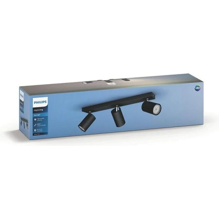 Philips myLiving Kosipo Spot 3xGU10 Black – Bild 3