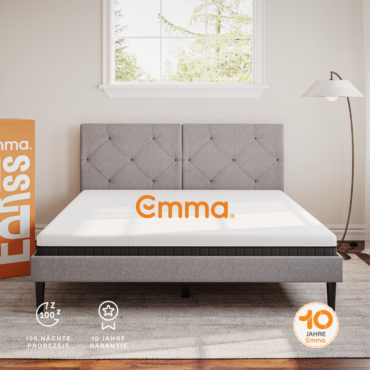 Emma 'Express' Hybridmatratze, 200x200 cm, 85 % Polyester / 15 % Polypropylen, Weiß – Bild 10