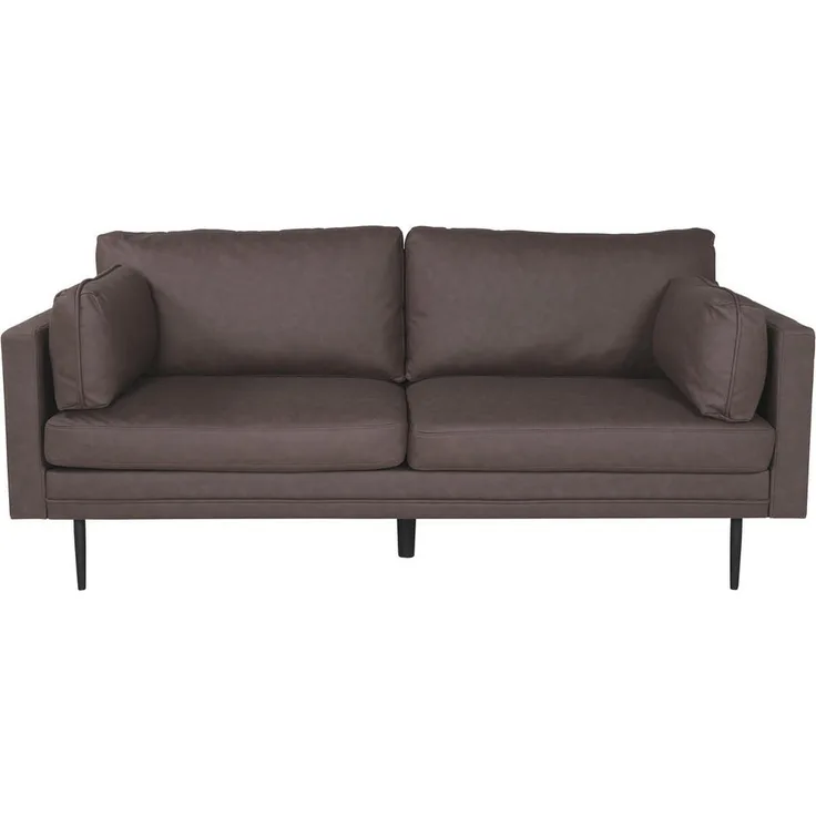 Livetastic 2-Sitzer-Sofa, Braun-Schwarz, aus Metall und Textil, 203x84x90 cm, für Wohnzimmer