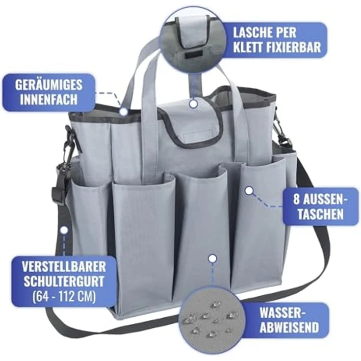 Maximex Organizer Universal-Caddy 8 Taschen, faltbare Tragetasche für zuhause und unterwegs, 15 Liter – Bild 5