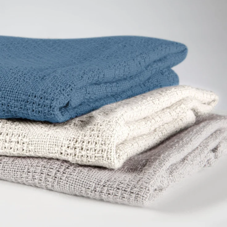 roba Decke 'Seashells' Indigo - 80 x 80 cm - GOTS & Oeko Tex - 100% Baumwolle - Blau – Bild 2