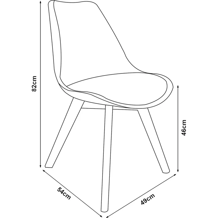 Esszimmerstuhl Fläten 2er Set Cord Grau [en. casa] – Bild 5
