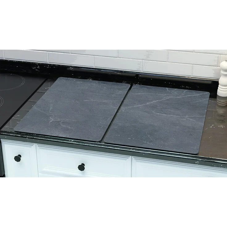 ALLboards Schneidebrett Glas Herdabdeckplatte Schneidebrett 2er Set Multi-Platte – Bild 4
